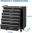 Rolling Tool Chest 6 Drawers Tool Storage Cabinet Toolbox Tool Cabinet Organizer
