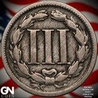1865 3 Cent Nickel Piece A1325