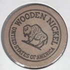 Good For 10  Off At Tiara  127 S Nw Hwy   Token coin  Buffalo Wooden Nickel