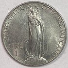 1937 Vatican 1 Lira Brilliant Uncirculated Bu Coin  19216