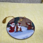 Walt Disney Classics Collection Chip  n Dale Disc Ornament Porcelain 1997