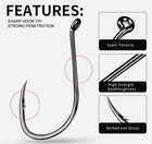 50pcs lot Octopus Fishing Hooks High Carbon Steel Circle Hooks For Saltwater