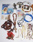 Vintage Catholic Religious Bundle - Rosary Medal Crucifix Angel Jewelry Lot