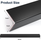 45  Black Metal Corner Protectors - Self-adhesive Edge Guards  4 Pack 