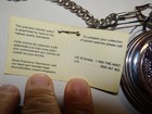 Franklin Mint Harley Davidson Pocket Watch W  Chain  3d Inside Is Flames Eagle