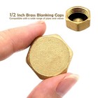 Juxiamal 2 Pcs 1 2 Inch Female Thread Brass Blanking Caps Hex 19mm  Yellow 