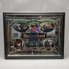 Heineken Mirrored Beer Sign Framed 36x28 Amsterdam Rotterdam Dutch Brewery Rare