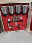 Vintage Mid-century Travel Bar Kit Portable Case Cups