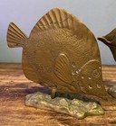 Pair Of Two Vintage  Mid-century Modern  Brass Tropical Fish Sculptures