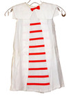 Kate Greenaway Dress Vintage Girls 6 White Red Sailor Collar Nautical Pocket