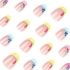 Fruit Press On Nails Short Oval Nude Fake Nails With 45-fruit Two-color Edge