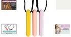 Safe Silicone Sensory Necklace Set - 3 Pencil-shaped Chew Toys For Adults   Kids