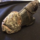 Stone Horse Figurine Decorative Sculpture With Rough Rock Base