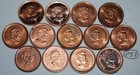 Canada 2000-2012 1 Cent Set 13 Coins Lot  p57