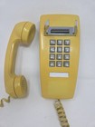 Vintage Western Electric 2554bmp Yellow Push Button Wall Telephone W cord