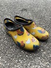 Sloggers Sunny Yellow Chicken Print Short Rain garden Shoes Size 8