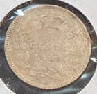 1885 Canada 5 Cents Nice Original Vg Km-2 Chrc