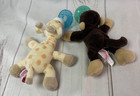 Wubbanub Pacifier Plush Brown Monkey   Spotted Giraffe Soothies Baby Soothers