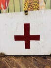 Vintage C  1940 Wwii Red Cross Nurse Carrying Case Sign Medical Cabinet Medicine