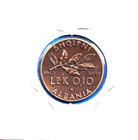 1940r Albania 0 10 Lek  km-28  Aluminum-bronze  italian Occupation 