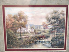 Vintage Carpentree The Lords Prayer   Church Art Matted And Framed 18 X 13