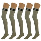 5 Pairs Over Knee Thigh Socks Knee-high Warm Stocking Women Boot Sock Leg Warmer