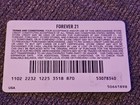 Forever 21 F21 Twenty One Vintage Antique Orignal Store Credit Gift Card Rare     