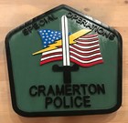 Police Cramerton 3d Routed Carved Wood Patch Plaque Sign Custom