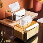 Gold Tissue Box Cover Rectangular  Gold Tissue Box Holder  Tissue Box Storage