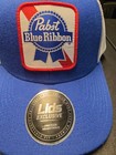 Pabst Blue Ribbon Mesh Trucker Hat Blue White New Tags Snapback