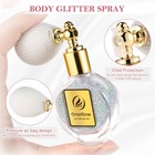 Oranllow Silver Body Glitter Spray - Holographic Shimmer Powder 