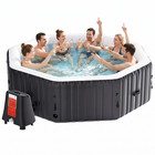 Naizea 6 Person Octagon Inflatable Hot Tub 130air Jet Large Hot Tub 77 x77 x25 