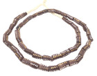 Ghana Handmade Brown Multi Recycled Glass African Trade Beads  02020 