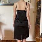 Vintage 50s Black Nylon Slip Lace Bust Size S Coquette Bombshell Mobwife