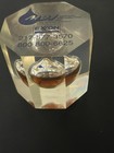 Exxon Morgan Distributing Inc Petroleum Oil Sample Lucite Paperweight Advertise