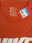 Nike Men s 2-piece T-shirt   Shorts Set Orange white Logo Drawstring 3xl