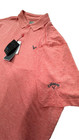 Callaway Polo Golf Men Opti-dri Coral   Pink Size  L New Nwt Performance