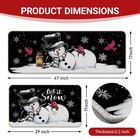 Livcoz Winter Snowman Black Kitchen 17  x29   17  x47    Cardinal