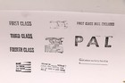 Lot Of 10 Rubber Stamps Us Post Office Wooden First Third Fourth Class Pal