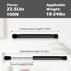 2 Pack High-support 10 Inch Gas Struts For Lid Support  100n 22 5lb  Black