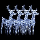 Vidaxl Christmas Reindeer Set Of 4 Cold White Acrylic Medium