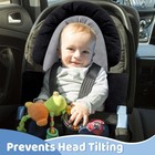 Infant Car Seat Head Support 3in1 Breathable Soft Insert Black Grey Toddler