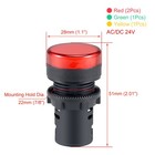4pcs Ac dc 24v Indicator Lights Red green yellow Led Flush Panel Mount 7 8  22mm