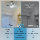 Socket Fan Light Ceiling Fans With Lights And Remote Dimmable Led Ceiling Fan Us