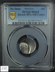 Struck 45  Off Center Mint Error No Date Roosevelt Dime 10c Pcgs Ms 65