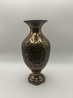 Antique Copper Vase Engraved Persian Middle East 8 Inch