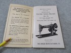 Vtg Singer Model 66-16 Manual Instruction Book  Revised  1047 