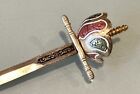 Vintage Antique Toledo Spain Gold Silverenamel Rapier Dagger Knife Letter Opener