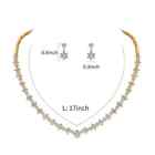 Round Cut Crystal Necklace And Earrings Wedding Bridal Banquet Prom Jewelry Sets