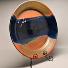 Original Vintage Signed Studio Pottery Ceramic Charger Large Centerpiece Plate